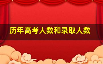 历年高考人数和录取人数