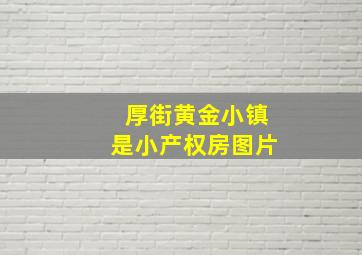 厚街黄金小镇是小产权房图片