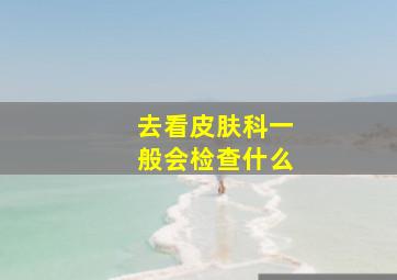 去看皮肤科一般会检查什么