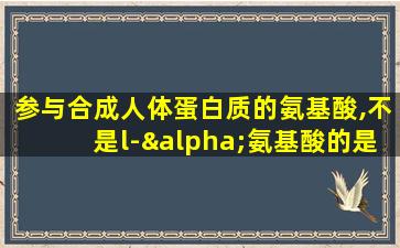 参与合成人体蛋白质的氨基酸,不是l-α氨基酸的是