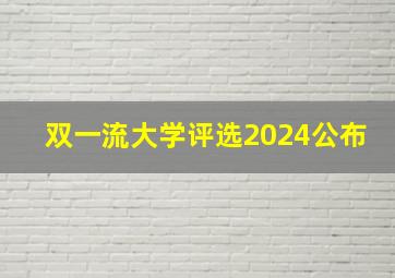 双一流大学评选2024公布