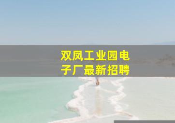 双凤工业园电子厂最新招聘