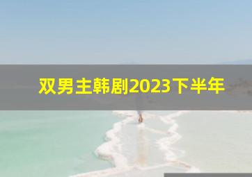 双男主韩剧2023下半年