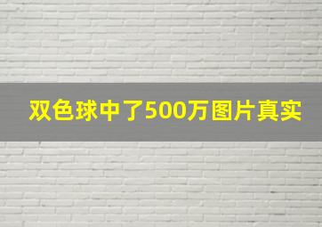 双色球中了500万图片真实