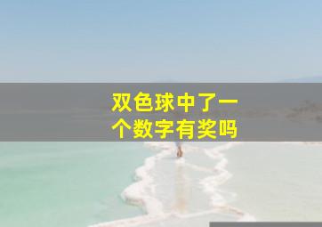 双色球中了一个数字有奖吗