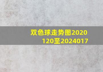 双色球走势图2020120至2024017