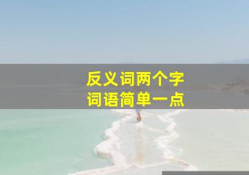 反义词两个字词语简单一点