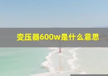 变压器600w是什么意思