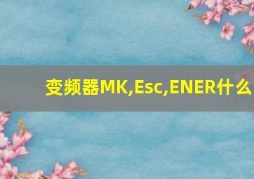 变频器MK,Esc,ENER什么