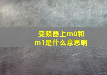 变频器上m0和m1是什么意思啊