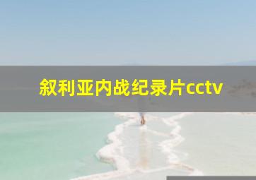 叙利亚内战纪录片cctv