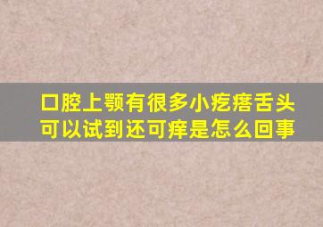 口腔上颚有很多小疙瘩舌头可以试到还可痒是怎么回事