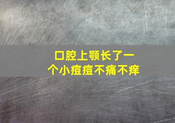 口腔上颚长了一个小痘痘不痛不痒