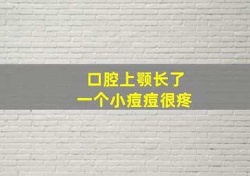 口腔上颚长了一个小痘痘很疼