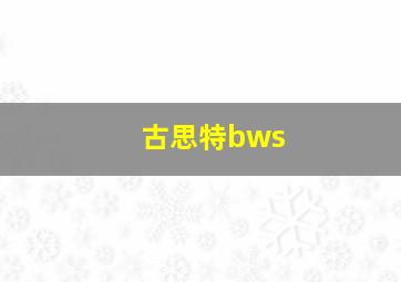 古思特bws