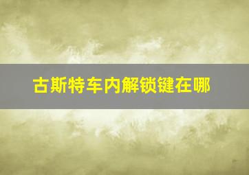 古斯特车内解锁键在哪