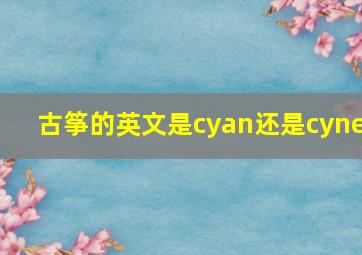 古筝的英文是cyan还是cyne