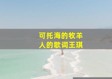 可托海的牧羊人的歌词王琪