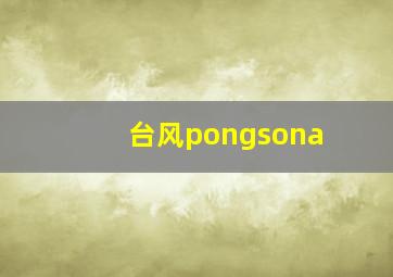 台风pongsona