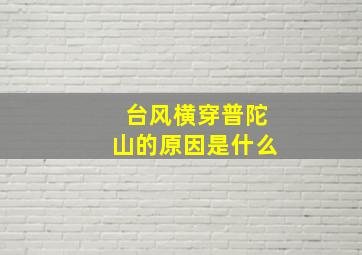 台风横穿普陀山的原因是什么