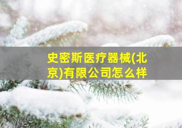 史密斯医疗器械(北京)有限公司怎么样