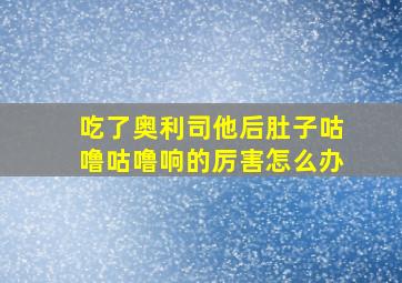 吃了奥利司他后肚子咕噜咕噜响的厉害怎么办