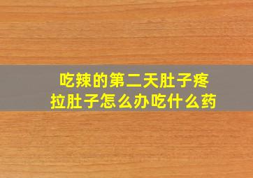 吃辣的第二天肚子疼拉肚子怎么办吃什么药