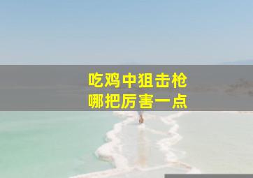 吃鸡中狙击枪哪把厉害一点