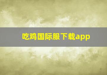 吃鸡国际服下载app