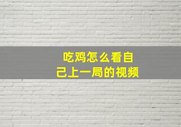 吃鸡怎么看自己上一局的视频