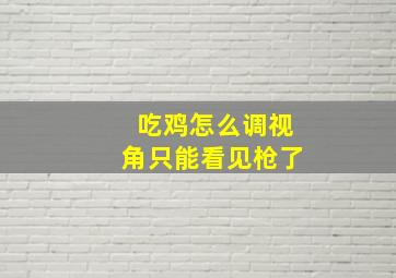 吃鸡怎么调视角只能看见枪了