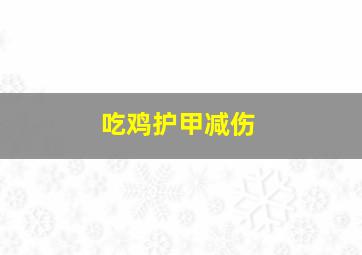 吃鸡护甲减伤