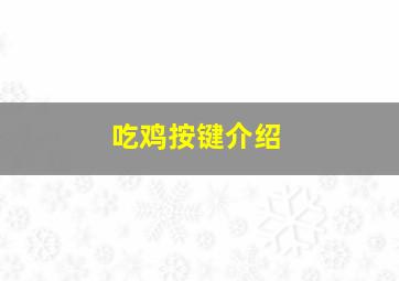 吃鸡按键介绍