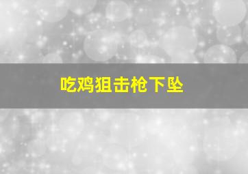 吃鸡狙击枪下坠