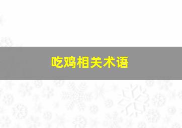 吃鸡相关术语