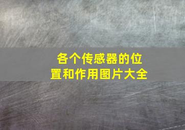 各个传感器的位置和作用图片大全