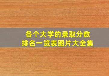 各个大学的录取分数排名一览表图片大全集