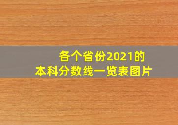 各个省份2021的本科分数线一览表图片