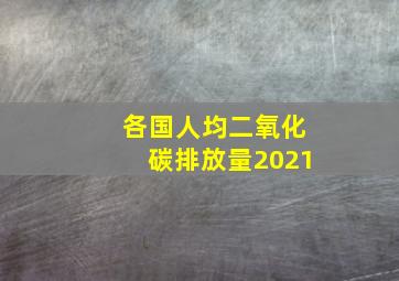 各国人均二氧化碳排放量2021