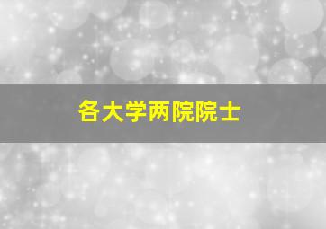 各大学两院院士