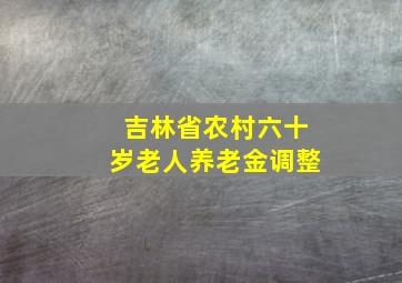 吉林省农村六十岁老人养老金调整