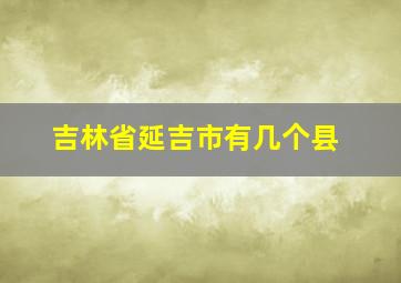 吉林省延吉市有几个县