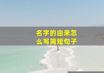 名字的由来怎么写简短句子