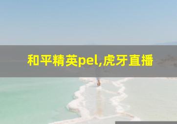 和平精英pel,虎牙直播