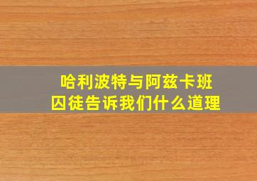 哈利波特与阿兹卡班囚徒告诉我们什么道理