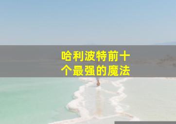 哈利波特前十个最强的魔法