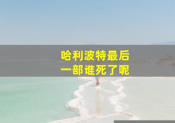 哈利波特最后一部谁死了呢