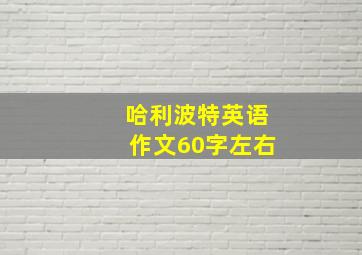 哈利波特英语作文60字左右