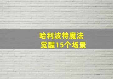 哈利波特魔法觉醒15个场景