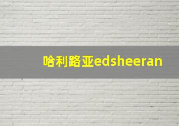 哈利路亚edsheeran